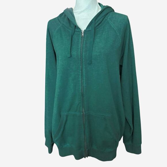 Torrid Super Soft fleece hoodie full zip green with pockets plus 3x torrid 3 - Picture 5 of 13
